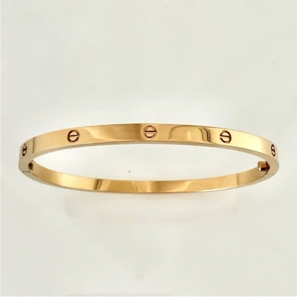 Timeless Gold Bangle Bracelet with Stud Details - Picture 10 of 11